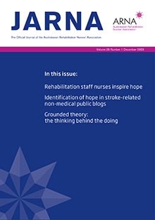 quantitative research design. journal of the australasian rehabilitation nurses association